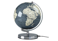 Concrete Grey Globe with Pewter Base